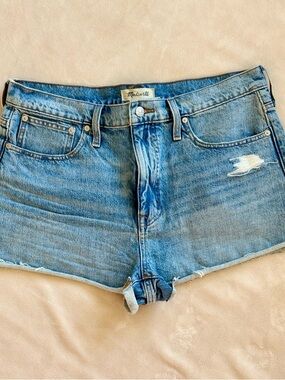 Madewell Light Blue Denim Distressed Cutoff Shorts